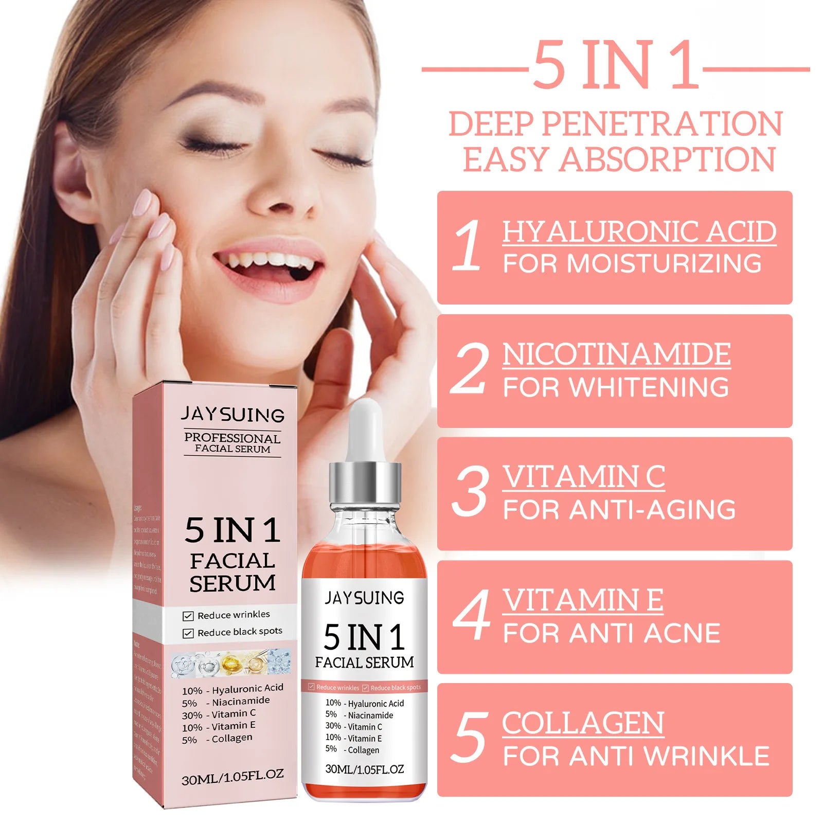 5-in-1 Hydrating & Brightening Face Serum