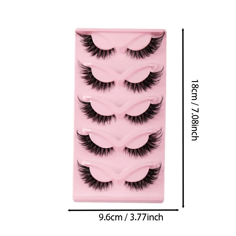 PurrLash - 5-Pair Cat Eye Faux Mink Eyelash Set