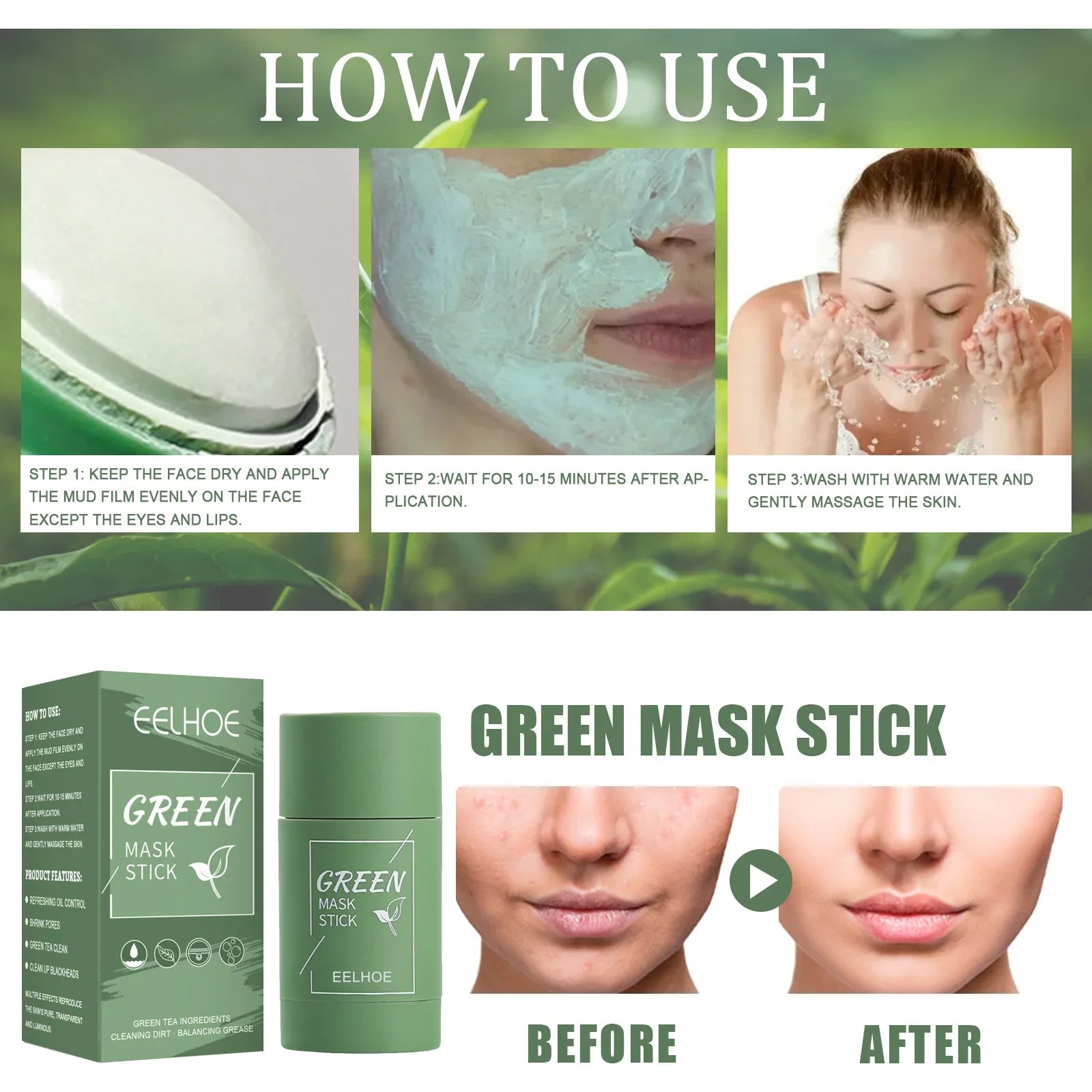 Hydrating Green Tea Facial Mask Stick