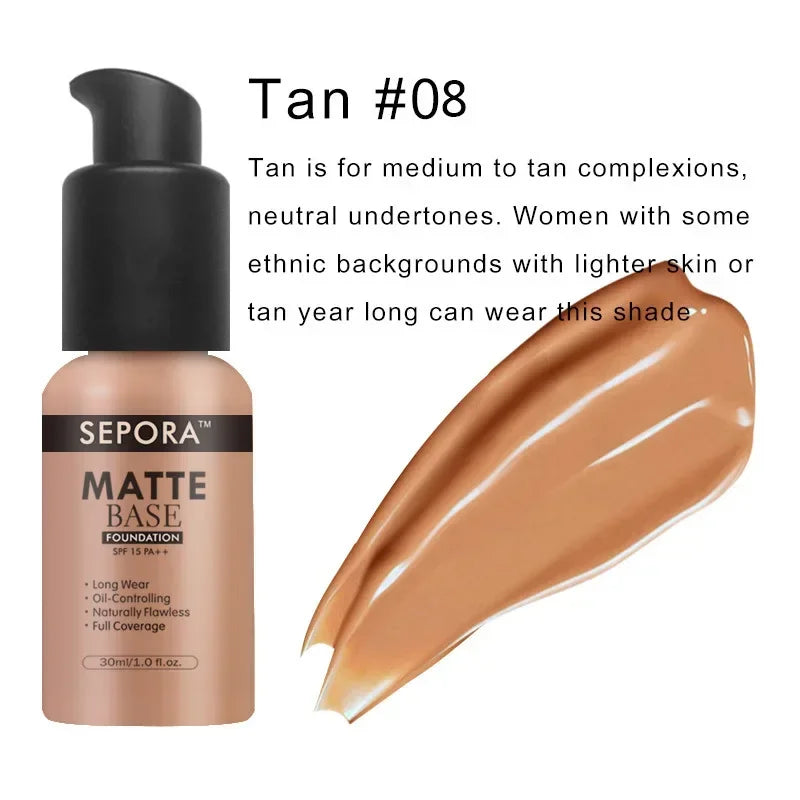 30ml Waterproof Matte Liquid Foundation