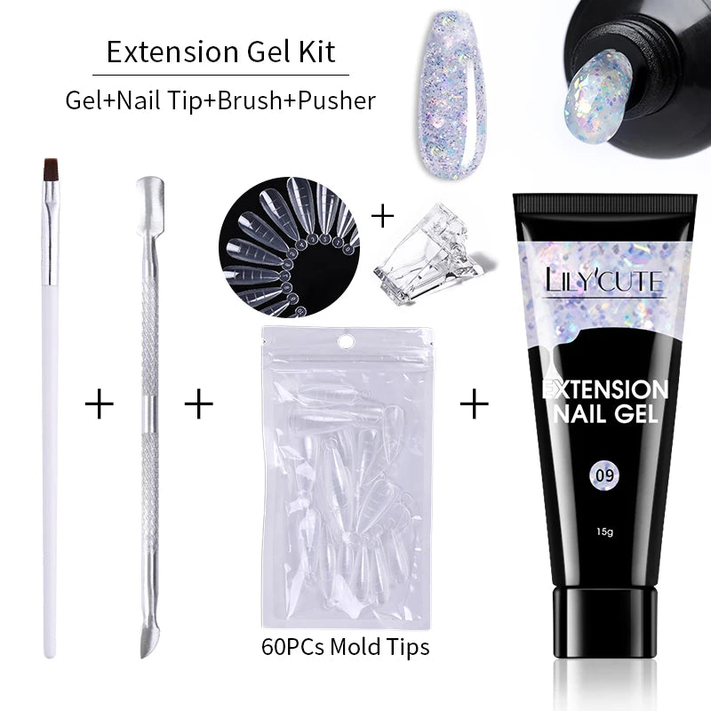 15ml Nail Extension Gel Set for Quick Prolongation