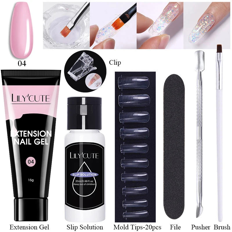 15ml Nail Extension Gel Set for Quick Prolongation