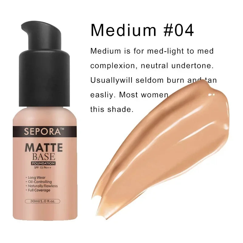 30ml Waterproof Matte Liquid Foundation