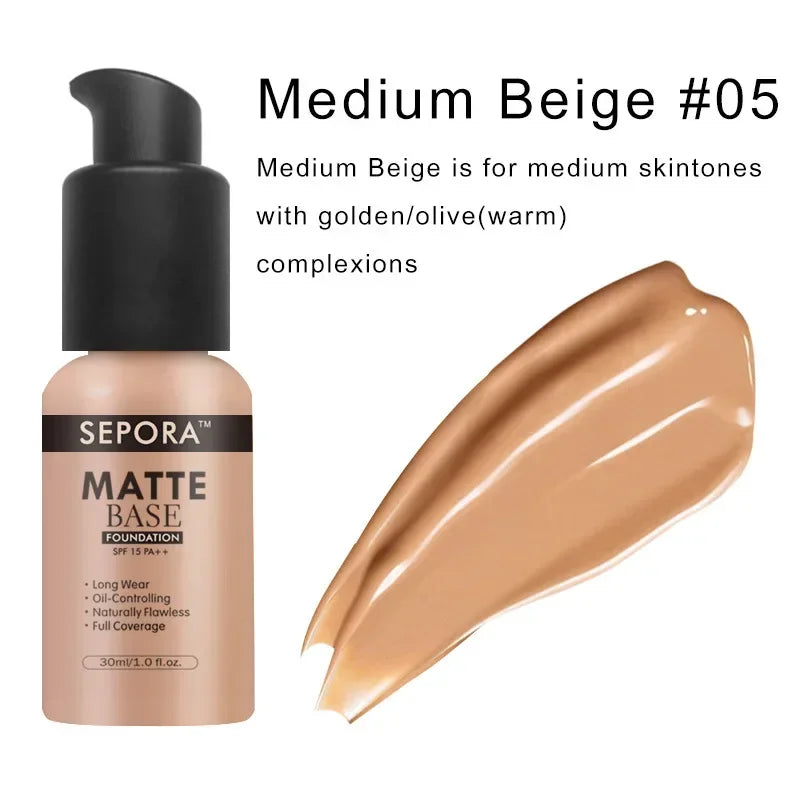 30ml Waterproof Matte Liquid Foundation