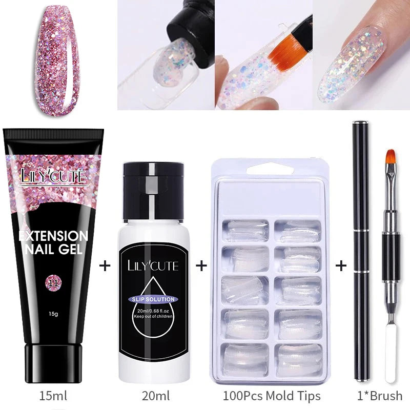 15ml Nail Extension Gel Set for Quick Prolongation