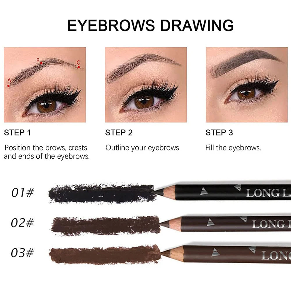 Waterproof Eyebrow Pencil Set (6/12 Pcs)