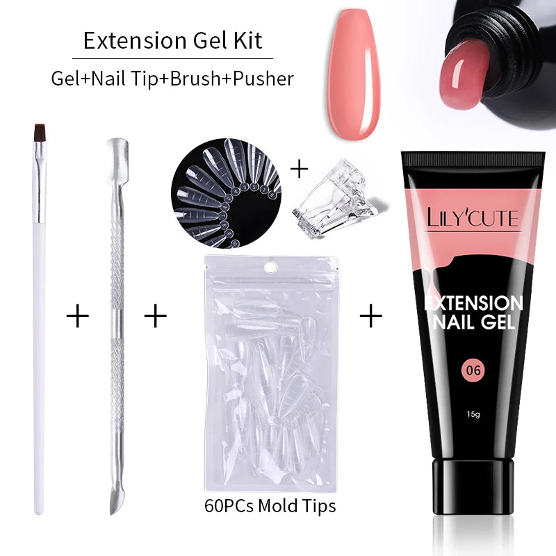 15ml Nail Extension Gel Set for Quick Prolongation