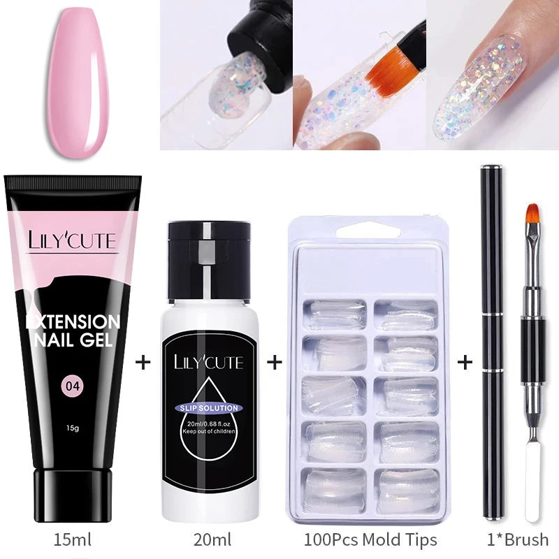 15ml Nail Extension Gel Set for Quick Prolongation