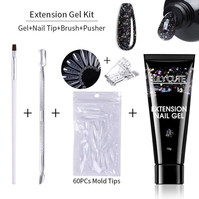 15ml Nail Extension Gel Set for Quick Prolongation