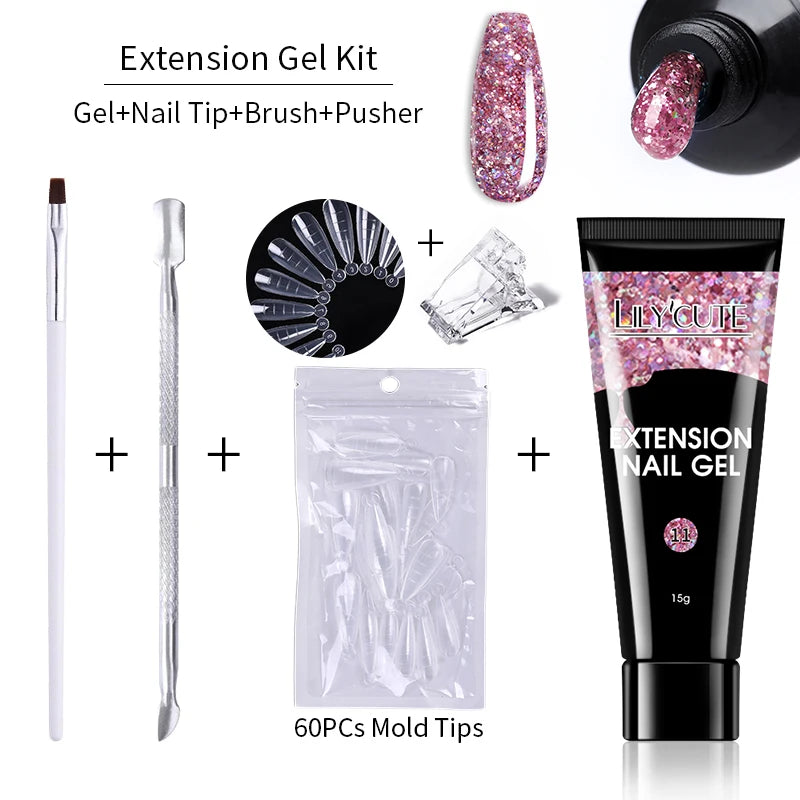 15ml Nail Extension Gel Set for Quick Prolongation