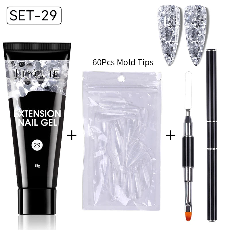 15ml Nail Extension Gel Set for Quick Prolongation